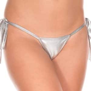 Pour me faire plaisir: String métallique à noeuds Iris - Argent