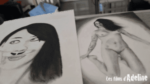 Un artiste peintre m’offre des dessins et je le remercie à ma manière (10154)