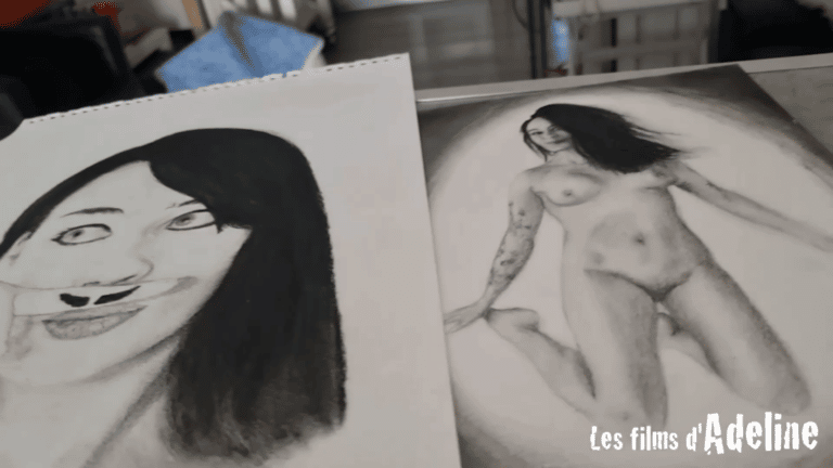 Un artiste peintre m’offre des dessins et je le remercie à ma manière (10154)