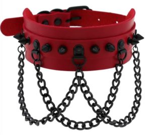 Pour me faire plaisir: Collier à pointes Piky Rouge-Noir